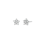 Mabina Orecchini a lobo in argento a forma di stella con zirconi 563226
